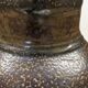 Metallic brown stoneware vase