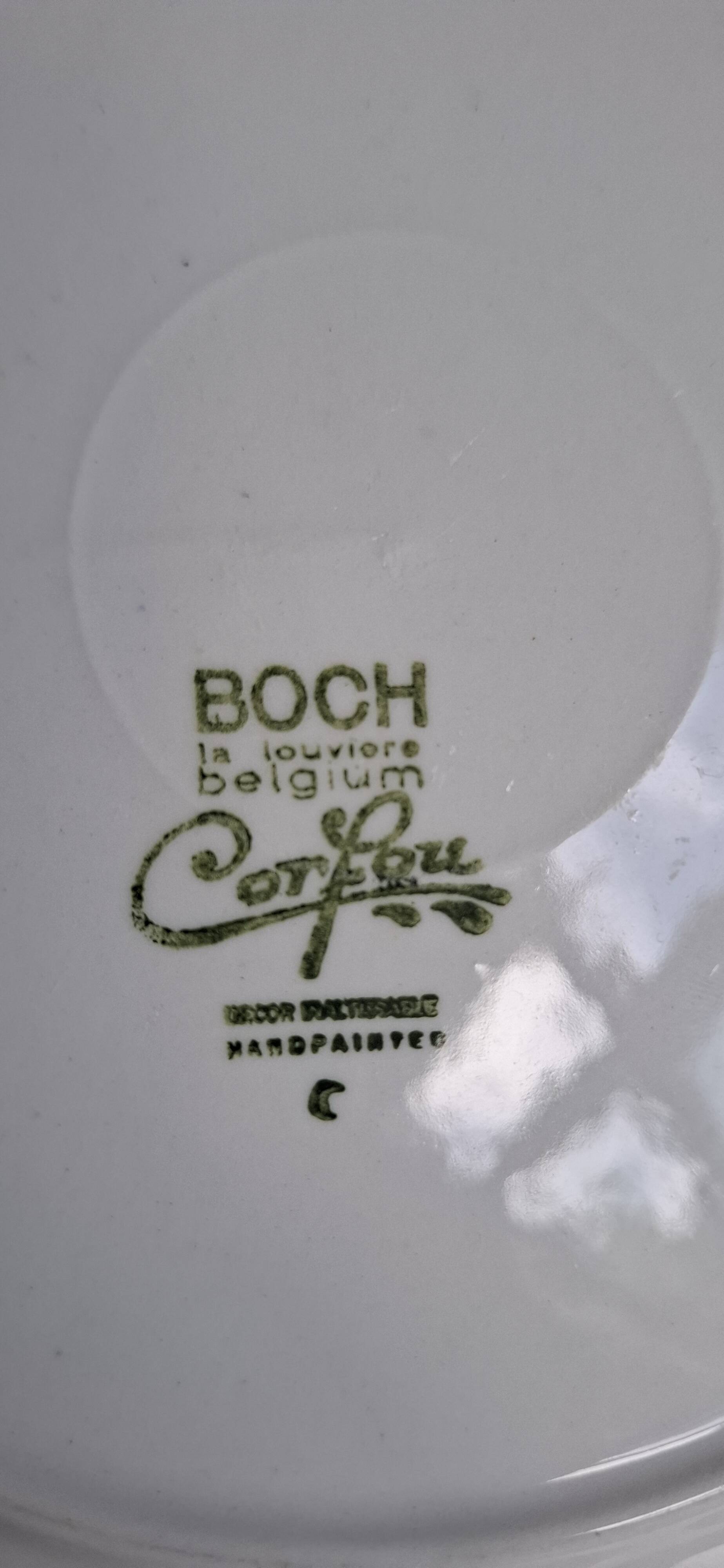 Set of 4 dessert plates Corfu Boch 1966