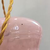 Pair of Art Deco suspensions in pink Clichy glass