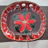 Magnificent decorative plate or fruit bowl signed Vallauris vintage.