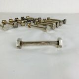 12 art deco silver metal knife holders