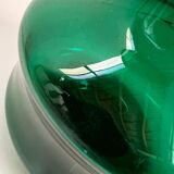 Pichet en verre soufflé vert vintage