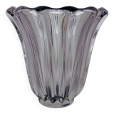 Vase art déco par Pierre D'Avesn, verre violet