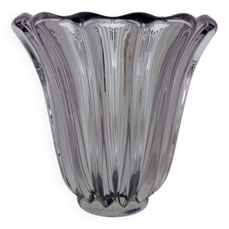Vase art déco par Pierre D'Avesn, verre violet