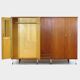 XL Vintage mid century modern 5-door wardrobe in teak, Italian style 1960s