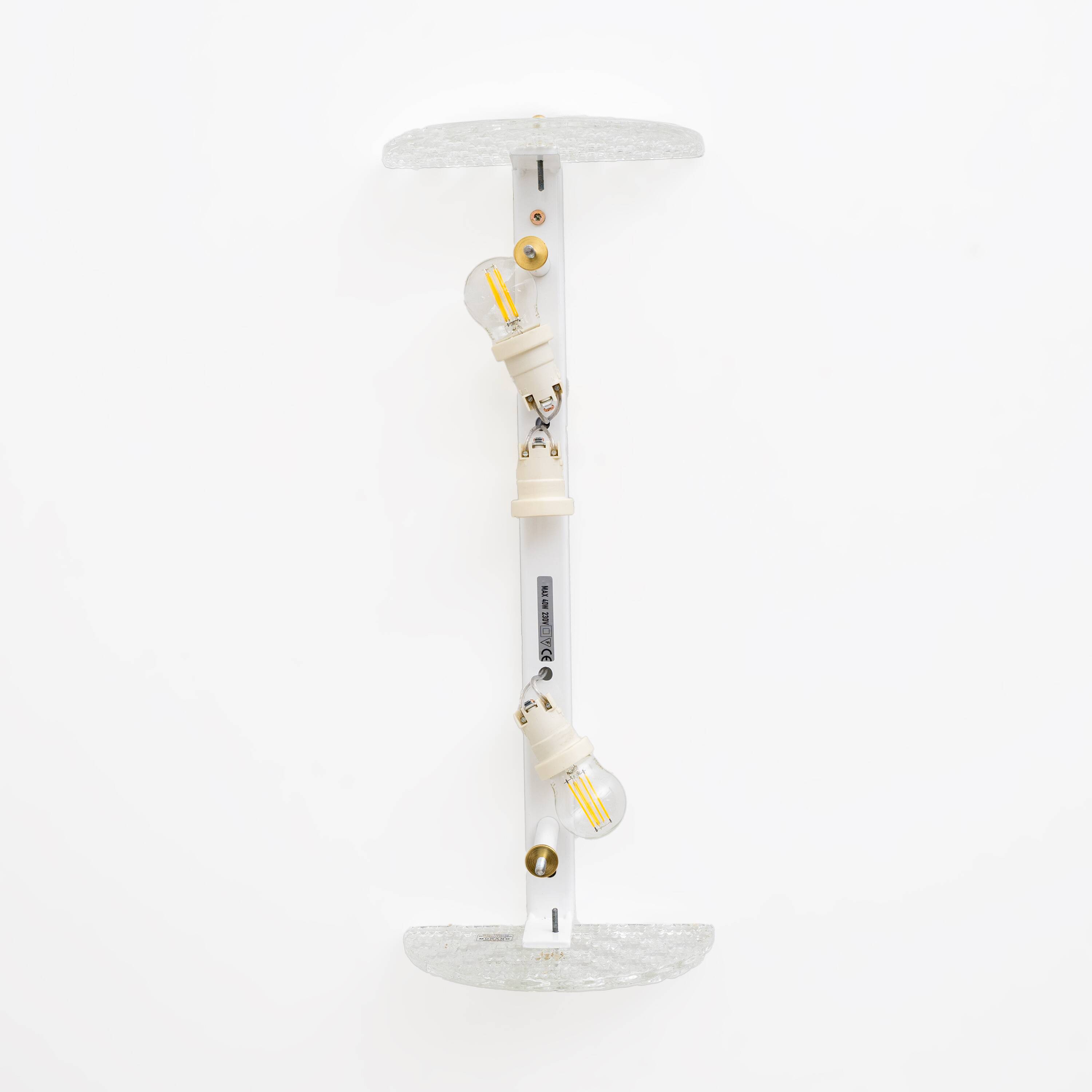 Pair of Modern Italian Murano Glass Textured Wall Sconces