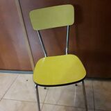 Paire de chaises en formica jaune  vintage