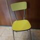 Paire de chaises en formica jaune  vintage