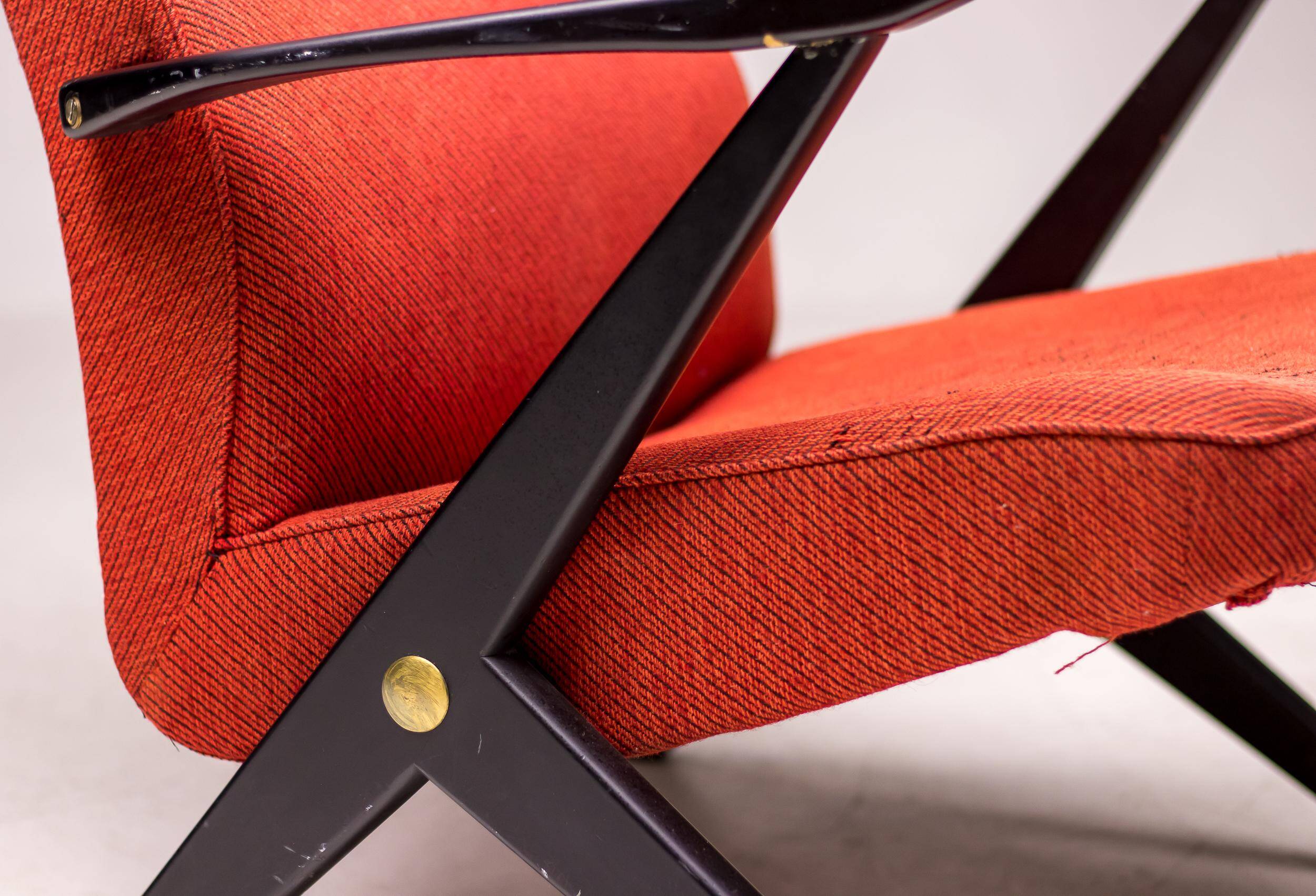 Fauteuil Bengt Ruda, Triva, hêtre laqué noir, 1950