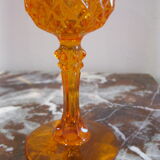 Glasses champagne flutes orange crystal
