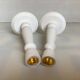 Pair of painted wooden candlesticks