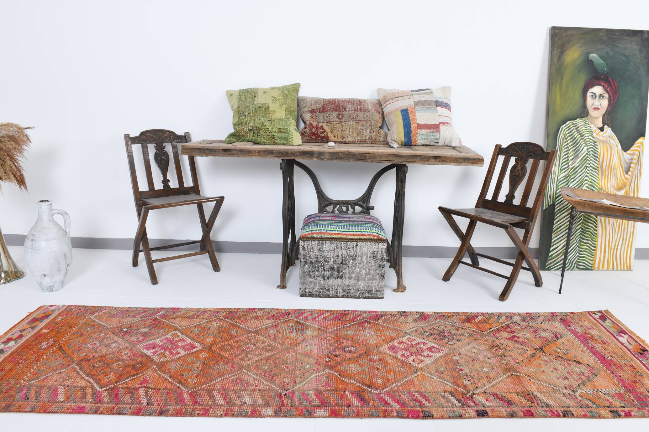 3x10 Rug For Hallway Orange Turkish Runner Rug, 81x296Cm SK 18378 FREE SHIPPING