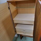Buffet vintage en noyer, commode vintage, 1960