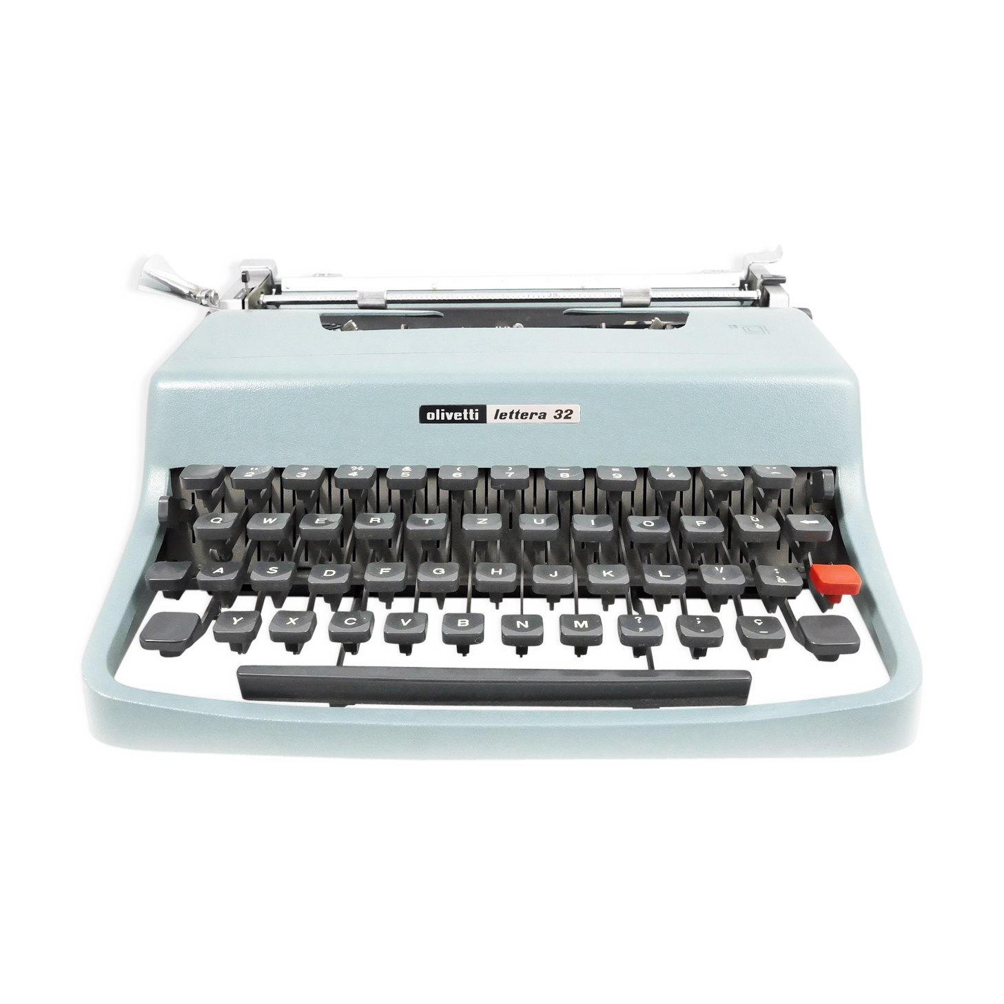 Olivetti Lettera 32 blue pastel Qwerty English