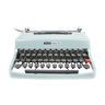 Machine à écrire Olivetti Lettera 32 bleue pastel Qwerty Anglais
