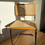 Paire de chaises cannées italiennes design Breuer
