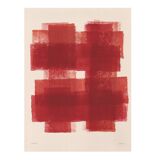 Abstract painting on paper B245 painting signed Eawy