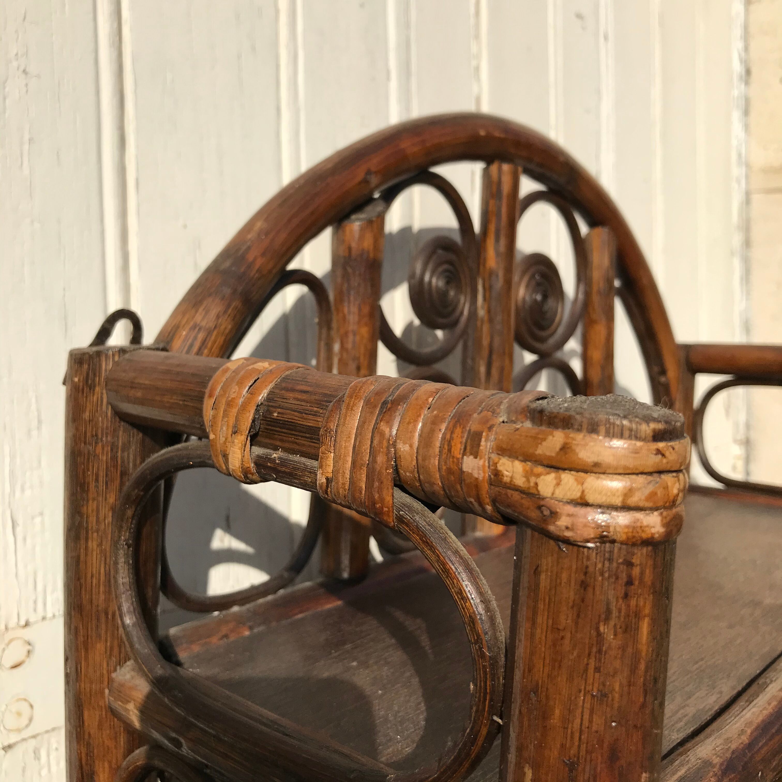 Vintage rattan cabinet