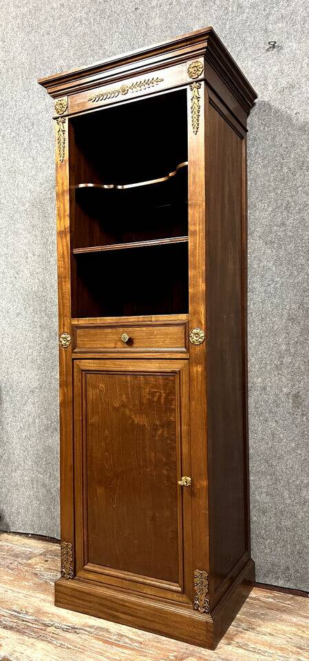 Empire style mahogany bookcase cabinet circa 1880 (A)