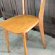 Series of six wooden bistro chairs