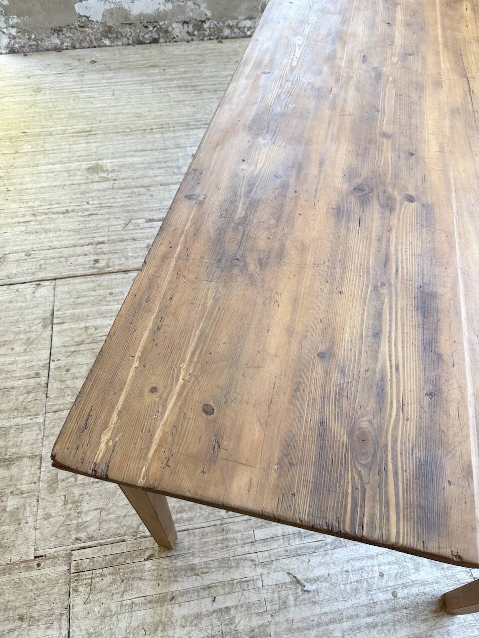 50s pine and oak farmhouse table 2.5m