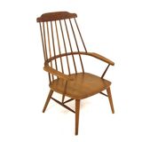 Scandinavian "Pinnstol" armchair in oak, Sweden, 1960