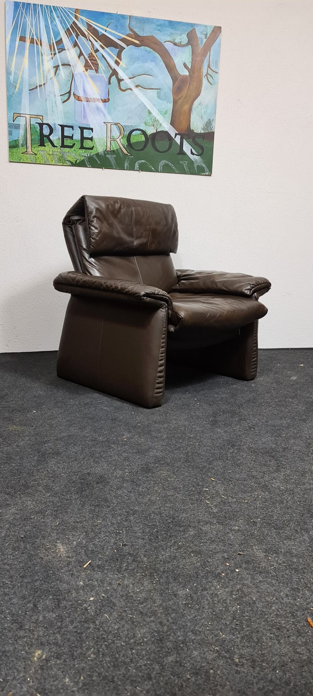 Vintage leather easy chair by Erpo