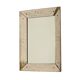 Large Venetian mirror, pink glass with engraved flowers, 77 cm