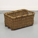Antique industrial factory wicker basket