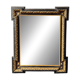 Napoleon III mirror in blackened wood and gilded decoration, second half of the 19th century.