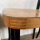 Series Set of 6 vintage bistro chairs in curved wood