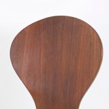 Vintage rotating chair in rosewood and chromed metal, 1950