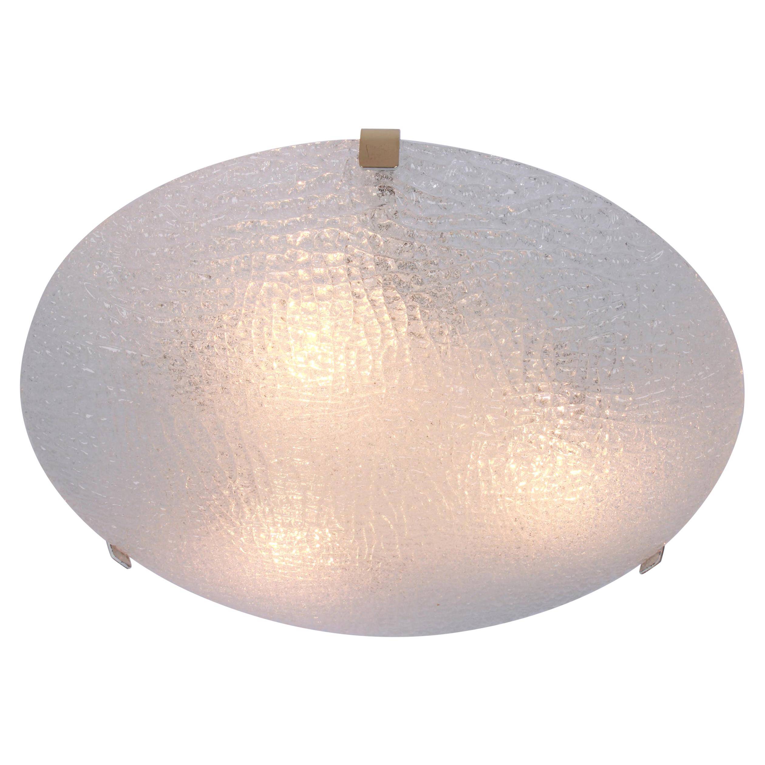 Large frosted glass ceiling light by Kalmar, Austria, 1960s.