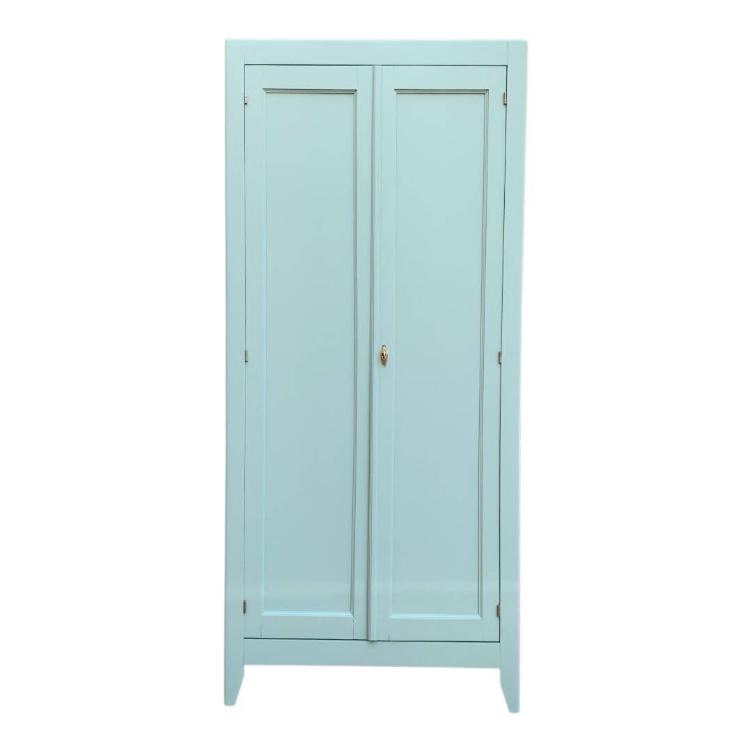 Armoire parisienne vintage bleu vert grisé