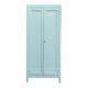 Vintage Parisian wardrobe in grey-blue green.