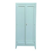Armoire parisienne vintage bleu vert grisé