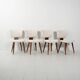 Set of Four Scandinavian Chairs in Bouclé wool