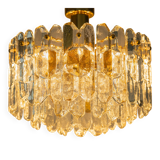 Murano glass light fixture in brass Palazzo, Kalmar, Austria, 1970s