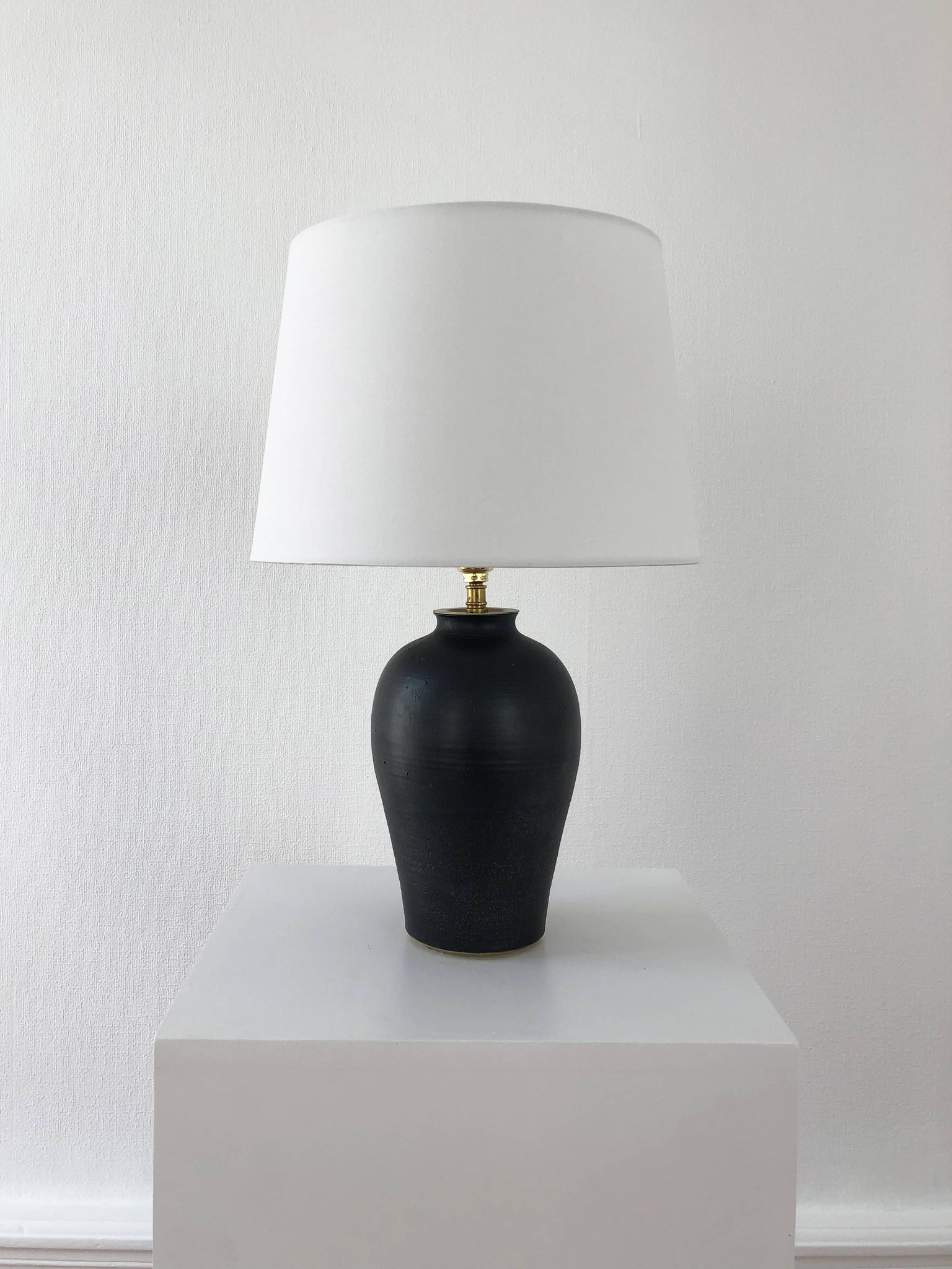 Vintage ceramic baluster lamp