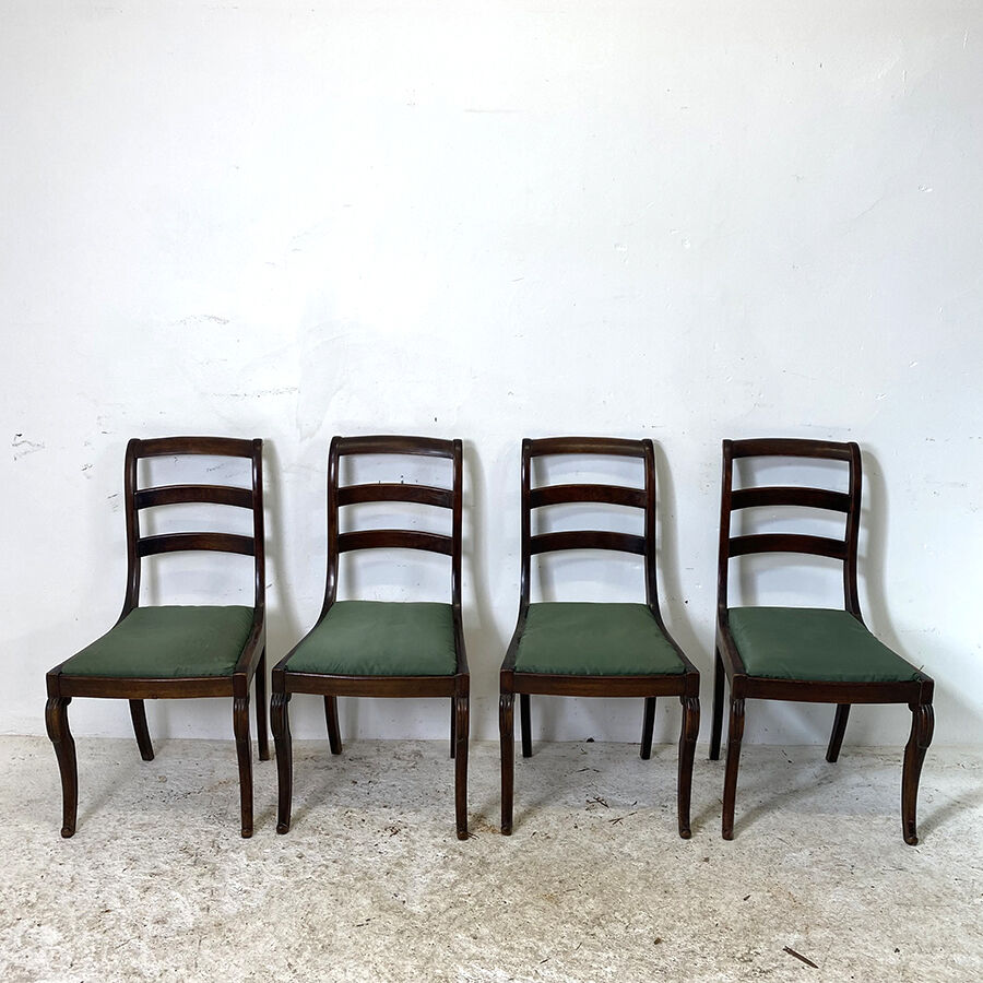 Set of 4 nineteenth century mahogany chairs