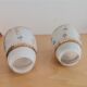 2 Vintage 50s mid century glass lamp shades