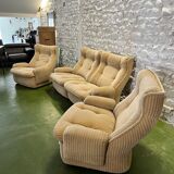 Sofa and armchairs orchid by Michel Cadestin edition Airborne