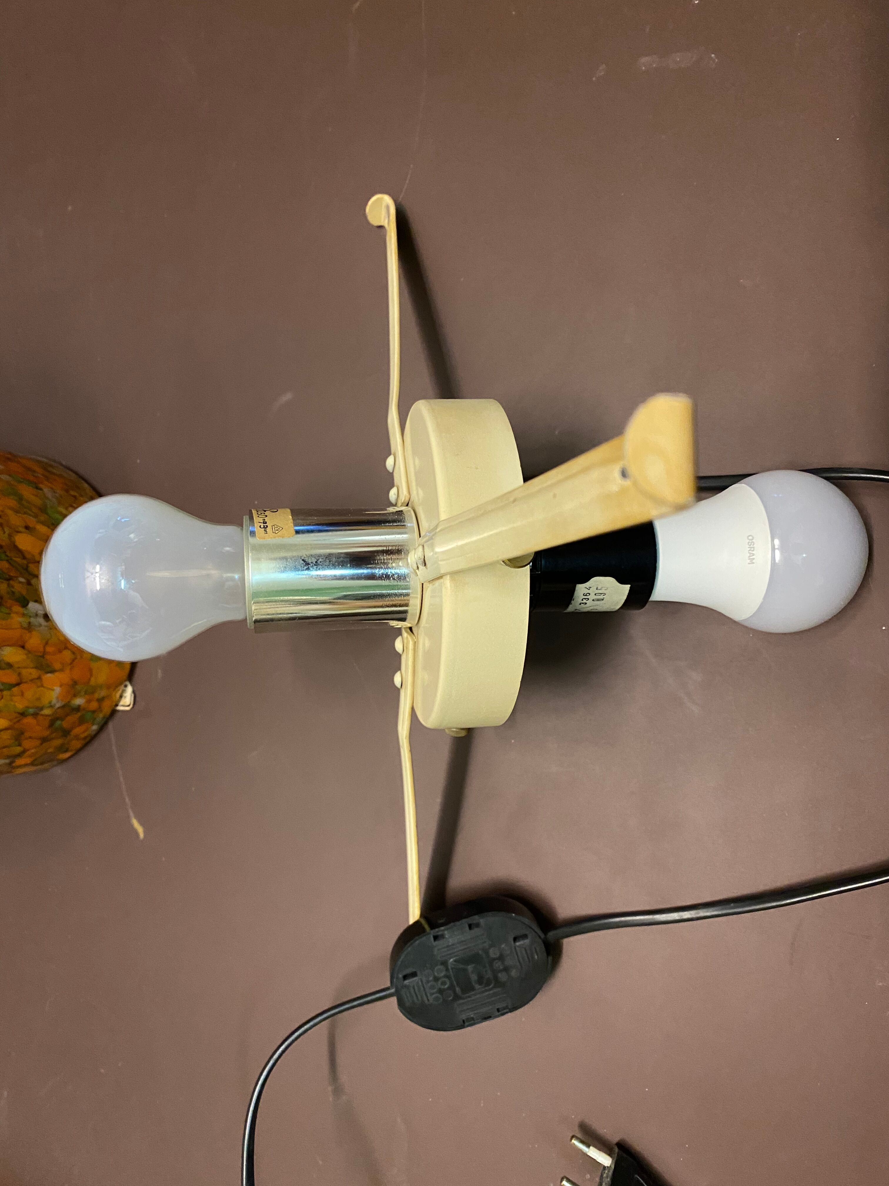 Orange mushroom lamp from Peill and Putzler, 1970s