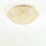 Mid-Century/Art Deco Geometric Amber Glass Ceiling Light - Limburg, 1970s