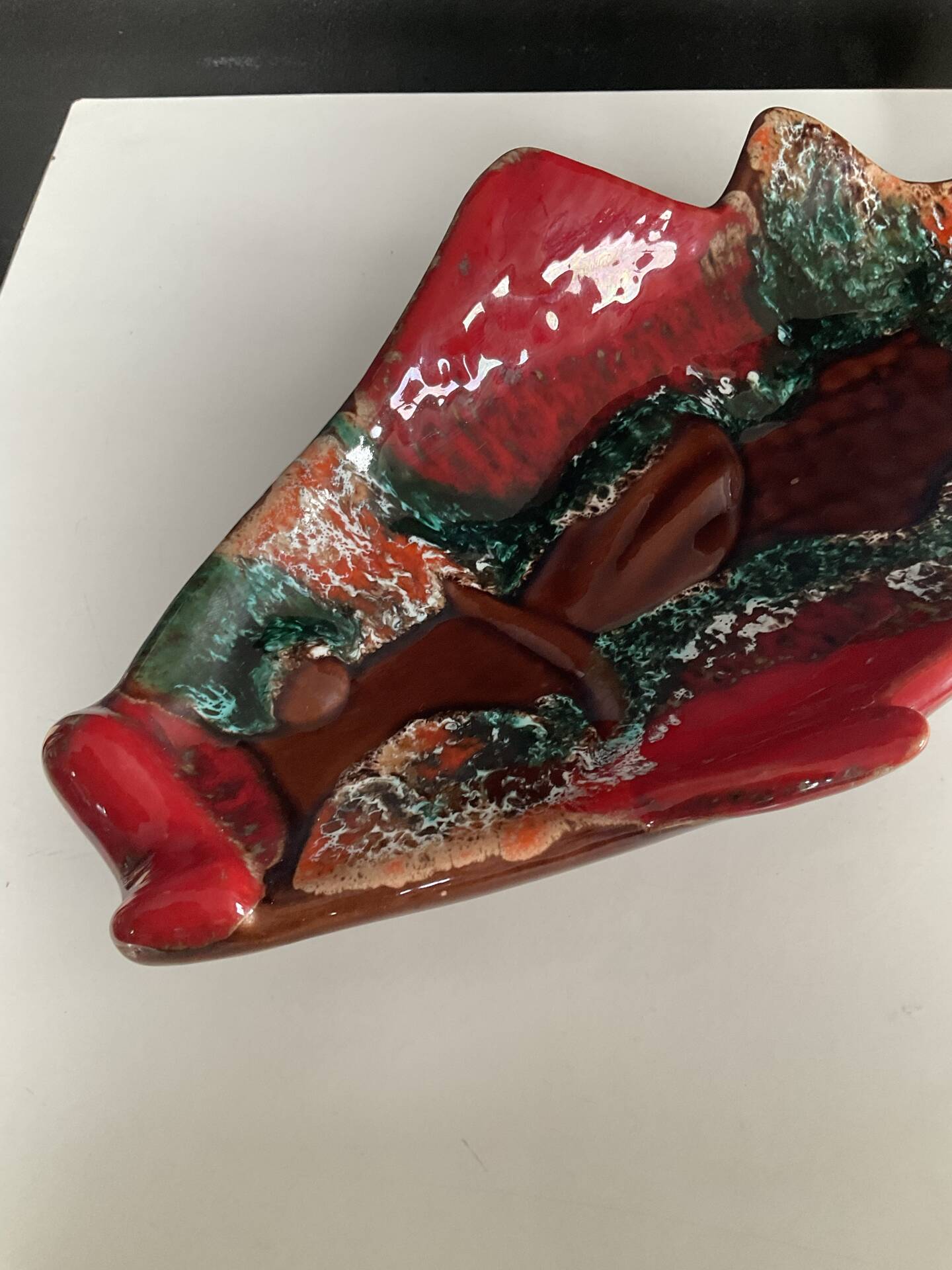 Vintage ceramic fish plate from Vallauris.