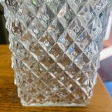 Diamond point crystal whiskey decanter
