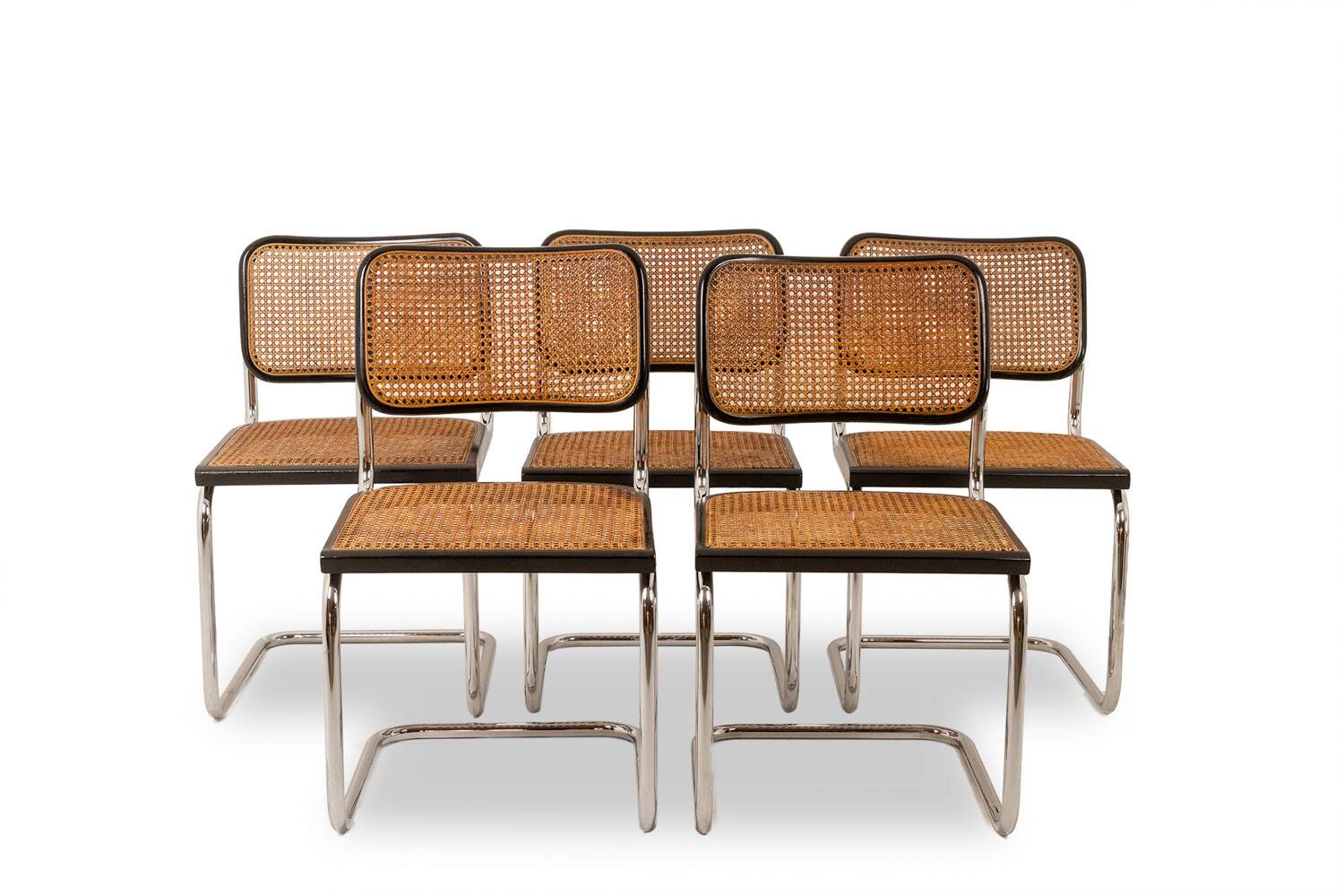 Marcel Breuer. Set of 5 chairs model "Cesca". 1970s.
