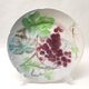Assiette Décoratif Barbotine St Clément Made In France Motif Raisin Vintage