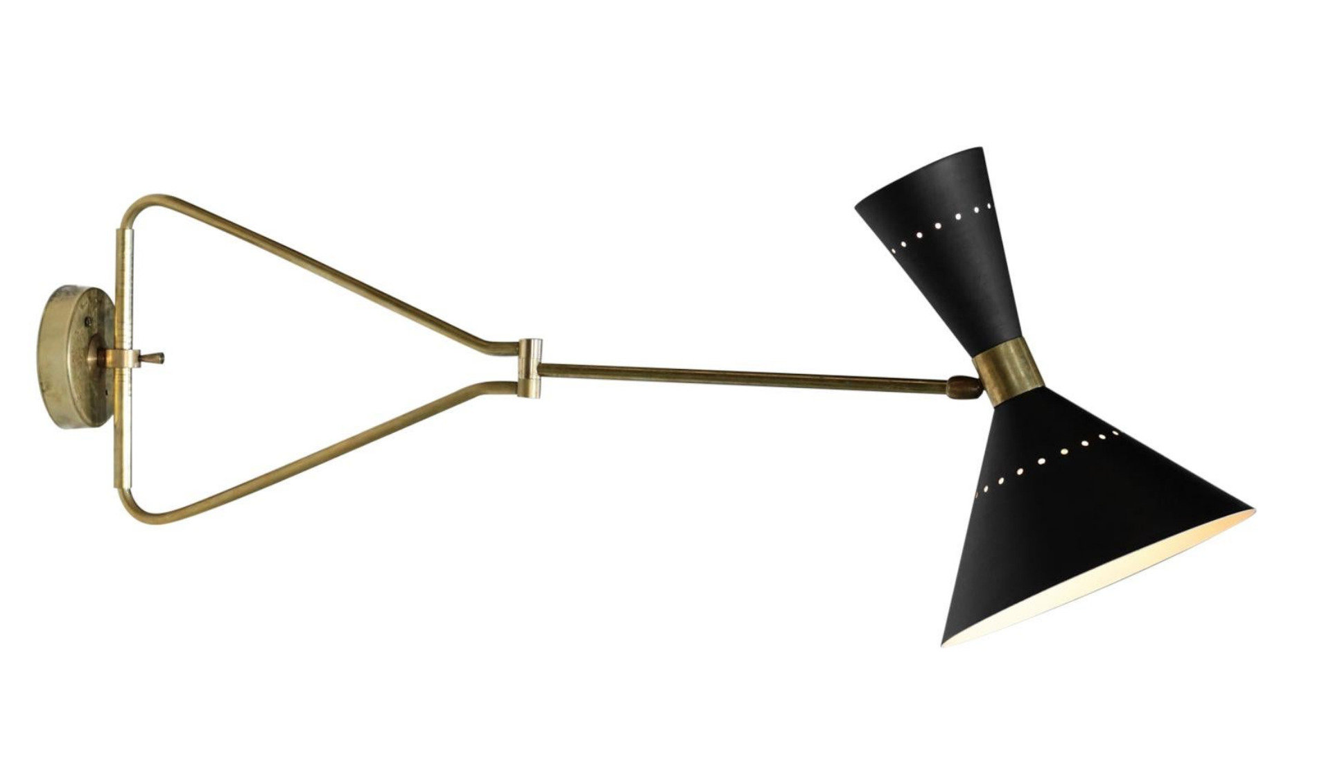 Articulable italian wall lamp black