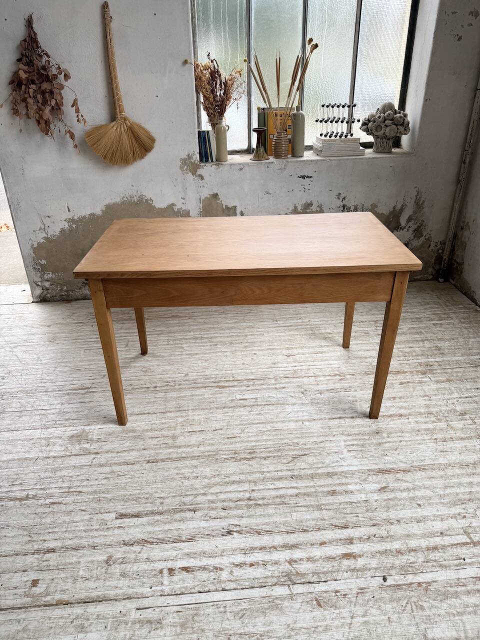 Oak veneer desk 1950